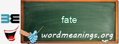 WordMeaning blackboard for fate